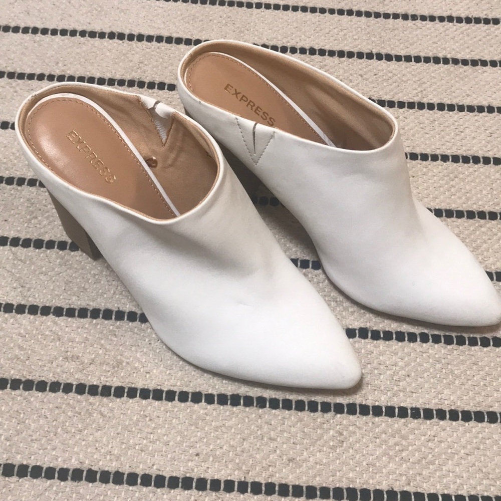 White Express Mules - brand new